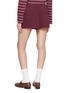 Back View - Click To Enlarge - SPORTY & RICH - Syracuse Logo Embroidered Disco Shorts