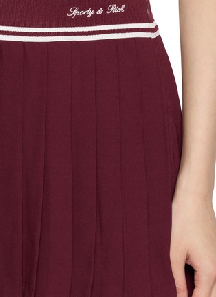  - SPORTY & RICH - Abigail Logo Embroidered Pleated Mini Skirt