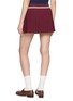 Back View - Click To Enlarge - SPORTY & RICH - Abigail Logo Embroidered Pleated Mini Skirt