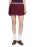 SPORTY & RICH Abigail Logo Embroidered Pleated Mini Skirt