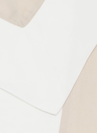 Detail View - Click To Enlarge - FRETTE - Sateen Breeze Border King Size Duvet Set — Milk/Greige