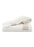 FRETTE Sateen Breeze Border King Size Duvet Set — Milk/Greige