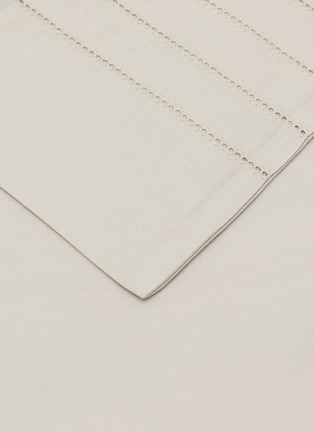 Detail View - Click To Enlarge - FRETTE - Lush Ajour King Size Duvet Cover Set — Greige