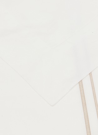 Detail View - Click To Enlarge - FRETTE - Layering Embroidery Queen Size Duvet Cover Set — Milk/Savage Beige