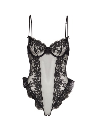 Main View - Click To Enlarge - SKIMS - Embroidered Lingerie Unlined Crotchless Teddy