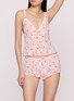 Figure View - Click To Enlarge - SKIMS - Stretch Lace Triangle Cami And Shorts Set