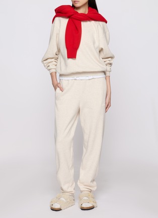 Back View - Click To Enlarge - SKIMS - Cotton Fleece Classic Crewneck Sweatshirt