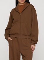 SKIMS | Cotton Fleece Classic Zip Up Hoodie | Women | Lane Crawford