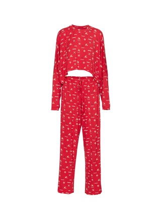 Main View - Click To Enlarge - SKIMS - SKIMS Sleep Cropped Henley Sleep Set