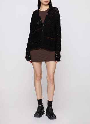 Back View - Click To Enlarge - SKIMS - Smooth Layers Crewneck Mini Dress
