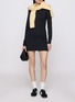 Back View - Click To Enlarge - SKIMS - Smooth Layers Crewneck Mini Dress