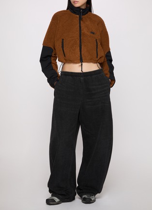 Back View - Click To Enlarge - SKIMS - Teddy Funnel Neck Cropped Jacket