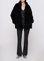 SKIMS | Faux Fur Oversized Mock Neck Jacket | Women | Lane Crawford