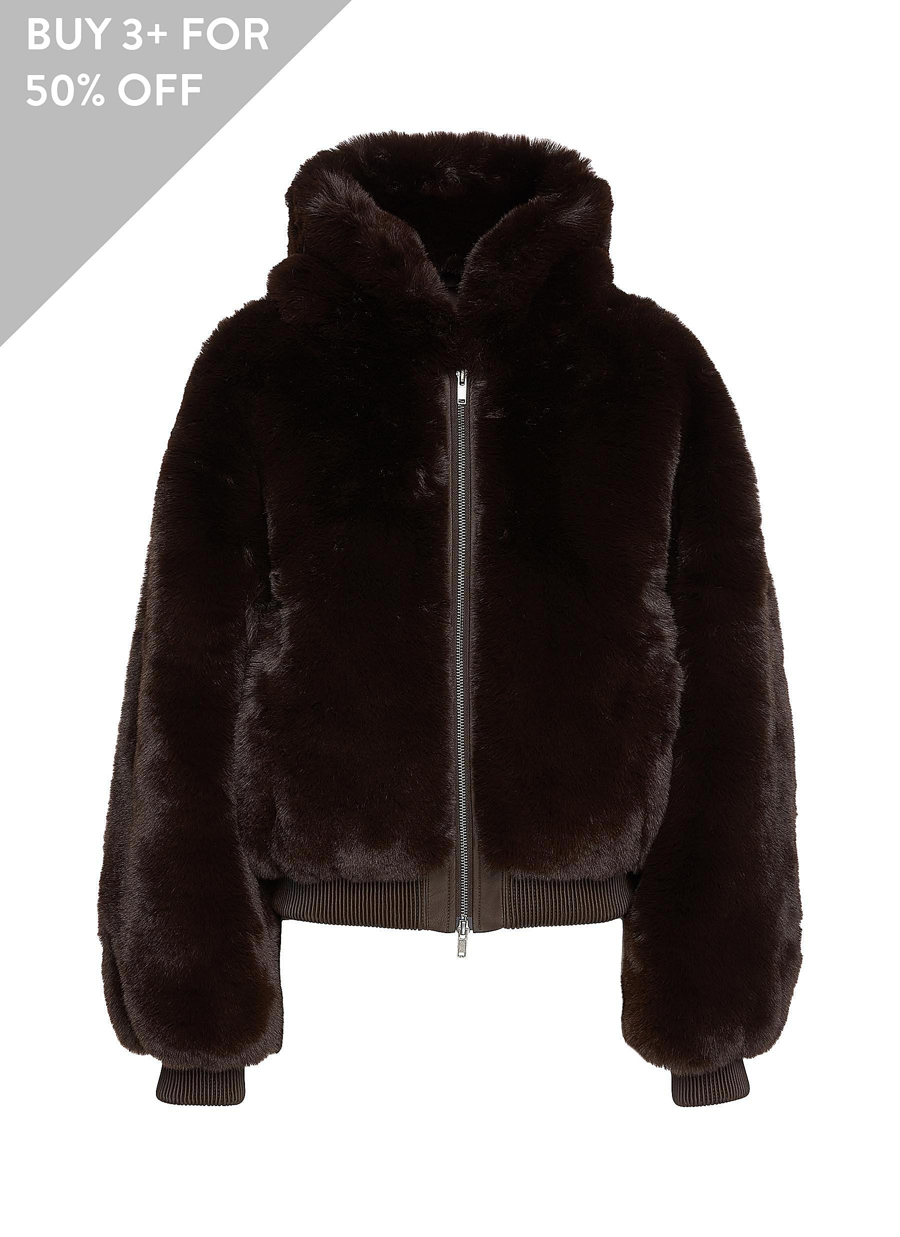 SKIMS | Faux Fur Zip Up Jacket | Women | Lane Crawford