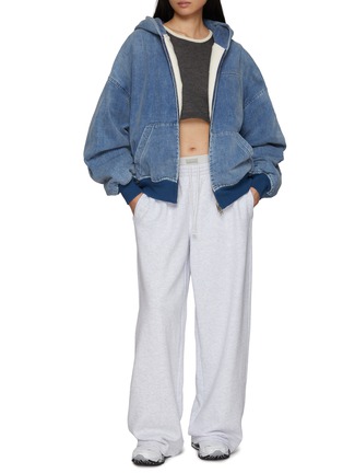 Back View - Click To Enlarge - SKIMS - Cotton Fleece Double Waistband Pants
