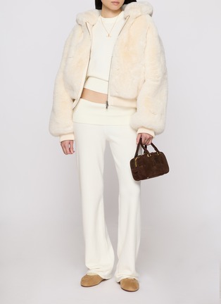 Back View - Click To Enlarge - SKIMS - Faux Fur Zip Up Jacket