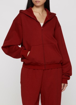 Figure View - Click To Enlarge - SKIMS - Cotton Fleece Classic Zip Up Hoodie