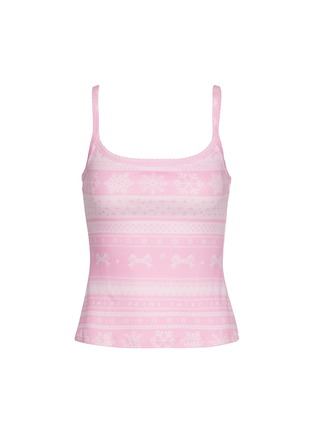 Main View - Click To Enlarge - SKIMS - Logo Plush Pointelle Cami