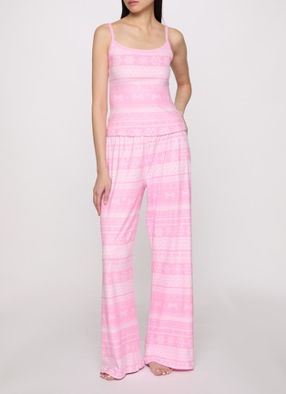 Back View - Click To Enlarge - SKIMS - Logo Plush Pointelle Pants