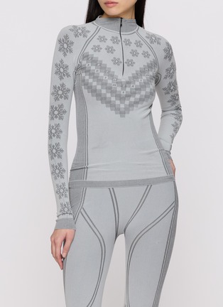 Figure View - Click To Enlarge - SKIMS - First Layers Half Zip Long Sleeve Top