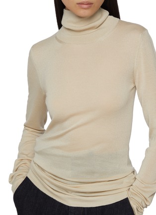  - BARENA - Turtleneck Fine Wool Silk Knit Top