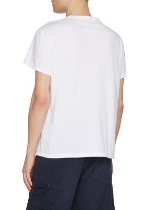 Back View - Click To Enlarge - MAISON MARGIELA - Inverted Logo Cotton T-Shirt