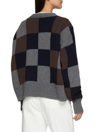 Back View - Click To Enlarge - NACKIYÉ - Icebreaker Patch Wool Cashmere Knit Cardigan