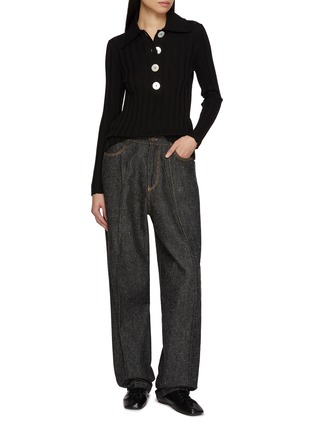 Figure View - Click To Enlarge - NACKIYÉ - Sugarman Long Sleeved Knit Polo