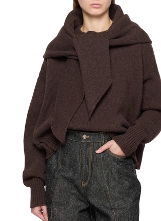 Figure View - Click To Enlarge - NACKIYÉ - Queen’s Guard Cashmere Wool Knit Shawl