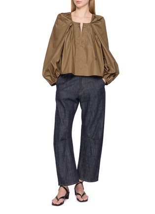 Figure View - Click To Enlarge - NACKIYÉ - Grand Bazaar Pearl Pin Wool Blend Mini Top