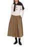 Figure View - Click To Enlarge - NACKIYÉ - Summer Wine Cotton Midi Skirt