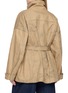 Back View - Click To Enlarge - NACKIYÉ - Cargo Belted Macchiato Print Cotton Coat
