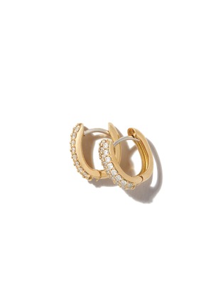 Detail View - Click To Enlarge - MARLA AARON - 18K Gold Diamond Hoop Earring
