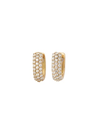 Main View - Click To Enlarge - MARLA AARON - 18K Gold Diamond Hoop Earring
