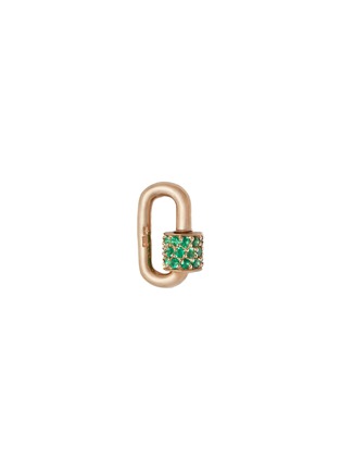 Main View - Click To Enlarge - MARLA AARON - Stoned Chubby 14K Gold Emerald Babylock Charm