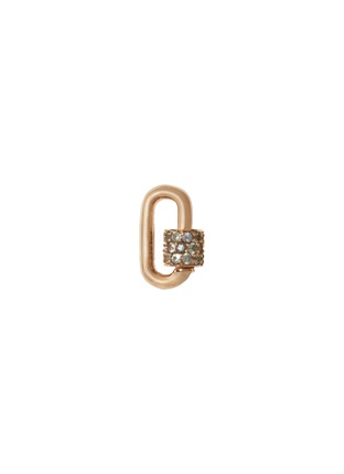Main View - Click To Enlarge - MARLA AARON - Stoned Chubby 14K Gold Montana Sapphire Babylock Charm