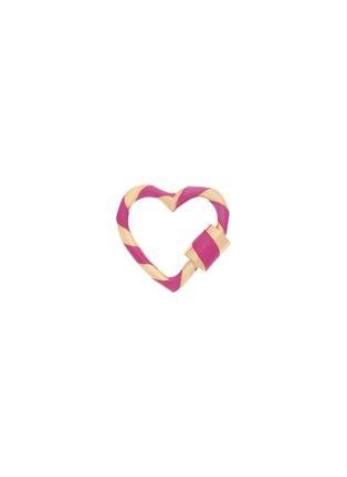 Main View - Click To Enlarge - MARLA AARON - Fuchsia Enamel 14K Gold Heartlock