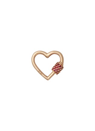 Main View - Click To Enlarge - MARLA AARON - Stoned 14K Rose Gold Ruby Baby Heartlock