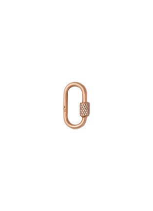 Main View - Click To Enlarge - MARLA AARON - Medium Stoned 14K Rose Gold Diamond Lock