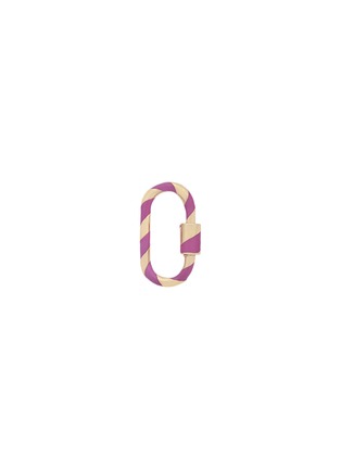 Main View - Click To Enlarge - MARLA AARON - Medium Fuchsia Enamel 14K Rose Gold Lock
