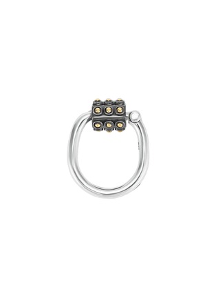 Main View - Click To Enlarge - MARLA AARON - Gold Ball Trundle Lock 14K Gold Sterling Silver Ring — Size US 7