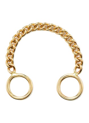 Main View - Click To Enlarge - MARLA AARON - Not So Heavy Chain 14K Gold Ring — Size US 6-7
