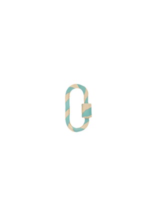 Main View - Click To Enlarge - MARLA AARON - Medium Turquoise Enamel 14K Gold Lock