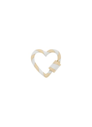 Main View - Click To Enlarge - MARLA AARON - Cloud Enamel 14K Gold Heartlock