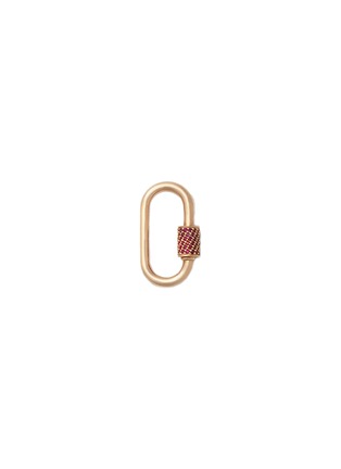 Main View - Click To Enlarge - MARLA AARON - Medium Stoned 14K Gold Ruby Lock