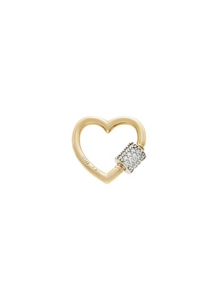 Main View - Click To Enlarge - MARLA AARON - Stoned 14K Gold Diamond Baby Heartlock