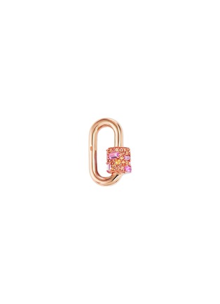 Main View - Click To Enlarge - MARLA AARON - Medium Stoned Chubby 14K Gold Sapphire Lock