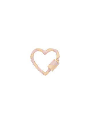 Main View - Click To Enlarge - MARLA AARON - Blush Enamel 14K Gold Heartlock