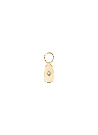 Main View - Click To Enlarge - MARLA AARON - 14K Gold Diamond Baby Pulley Charm