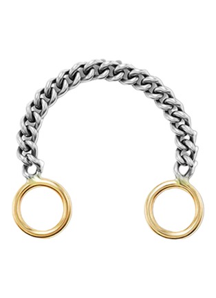 Main View - Click To Enlarge - MARLA AARON - Not So Heavy Chain 14K Gold Sterling Silver Ring — Size US 6-7